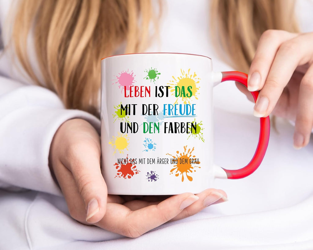 Jungle Mug Caneca com ditado, a vida é a alegria, presente, amigo, namorada, caneca grande, presentes para avó, presente preguiçoso, caneca divertida