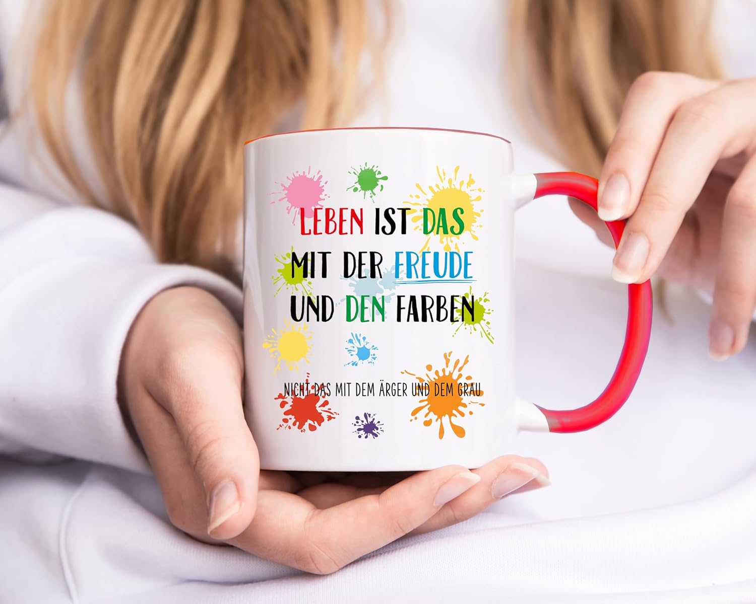 Jungle Mug Caneca com ditado, a vida é a alegria, presente, amigo, namorada, caneca grande, presentes para avó, presente preguiçoso, caneca divertida