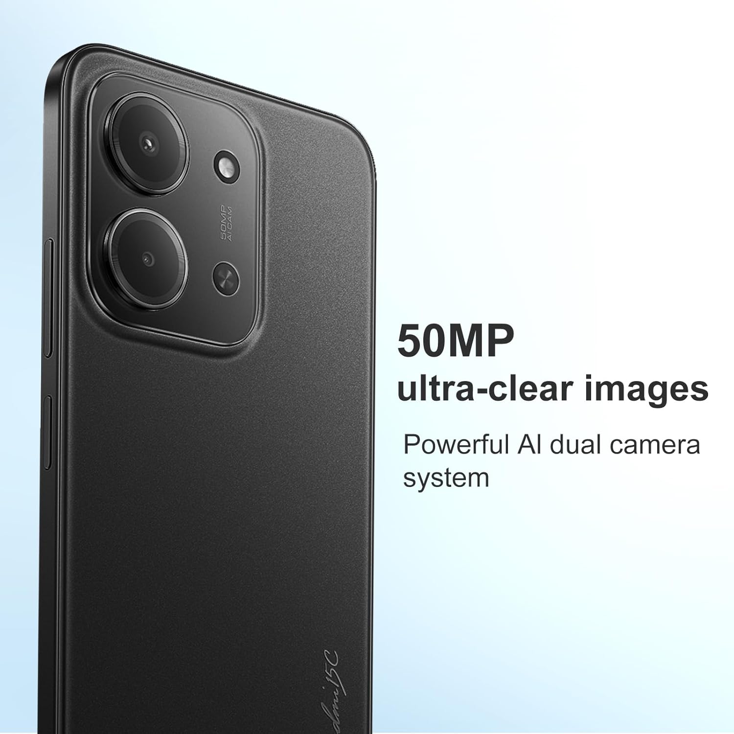 XIAOMI Redmi 15C Smartphone 4+256GB Pantalla de 6.9" 120Hz cámara IA de 50MP batería de 6000mAh Carga rápida de 33W procesador Octa-Core Negro(con Funda)