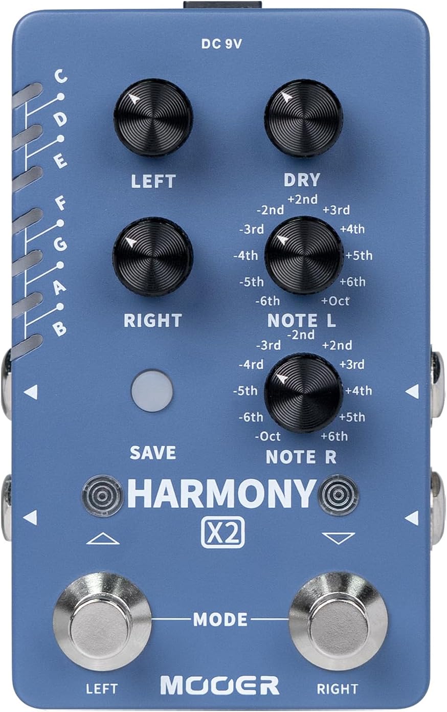 MOOER R7 X2 Stereo Multi Reverb Pedal from Classic Reverb to Modern Ambient, 14 different Reverb types with High Cut, Low Cut, Mix Parameter Knobs and Infinite and Trail-on functions