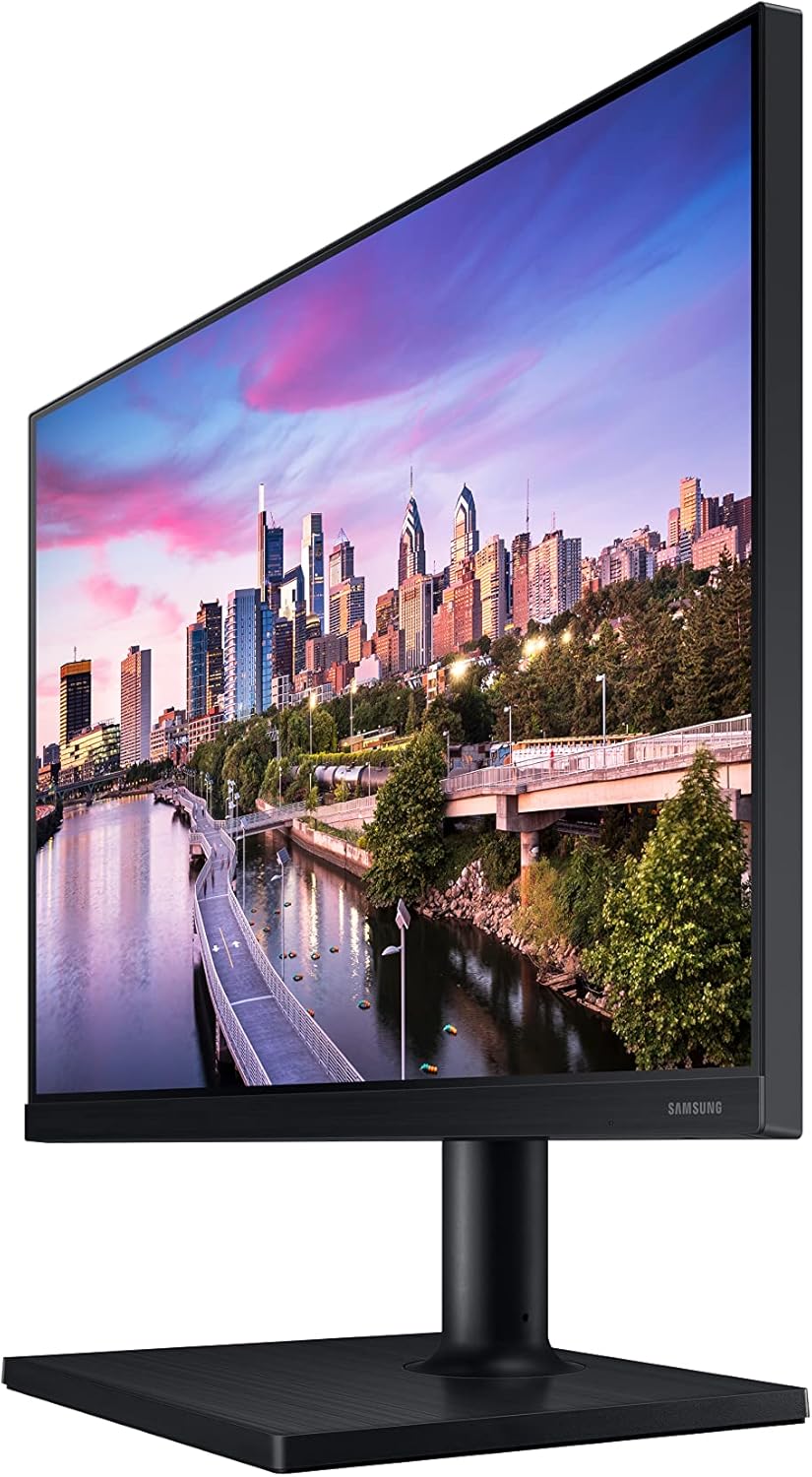 SAMSUNG FT45 Series 24-Inch WUXGA 1920 x 1200 Computer Monitor, 75Hz, IPS Panel, HDMI, DisplayPort, DVI, USB Hub, Built-in Speakers, Height Adjustable Stand, 3 Yr WRNTY (LF24T454GYNXZA),Black