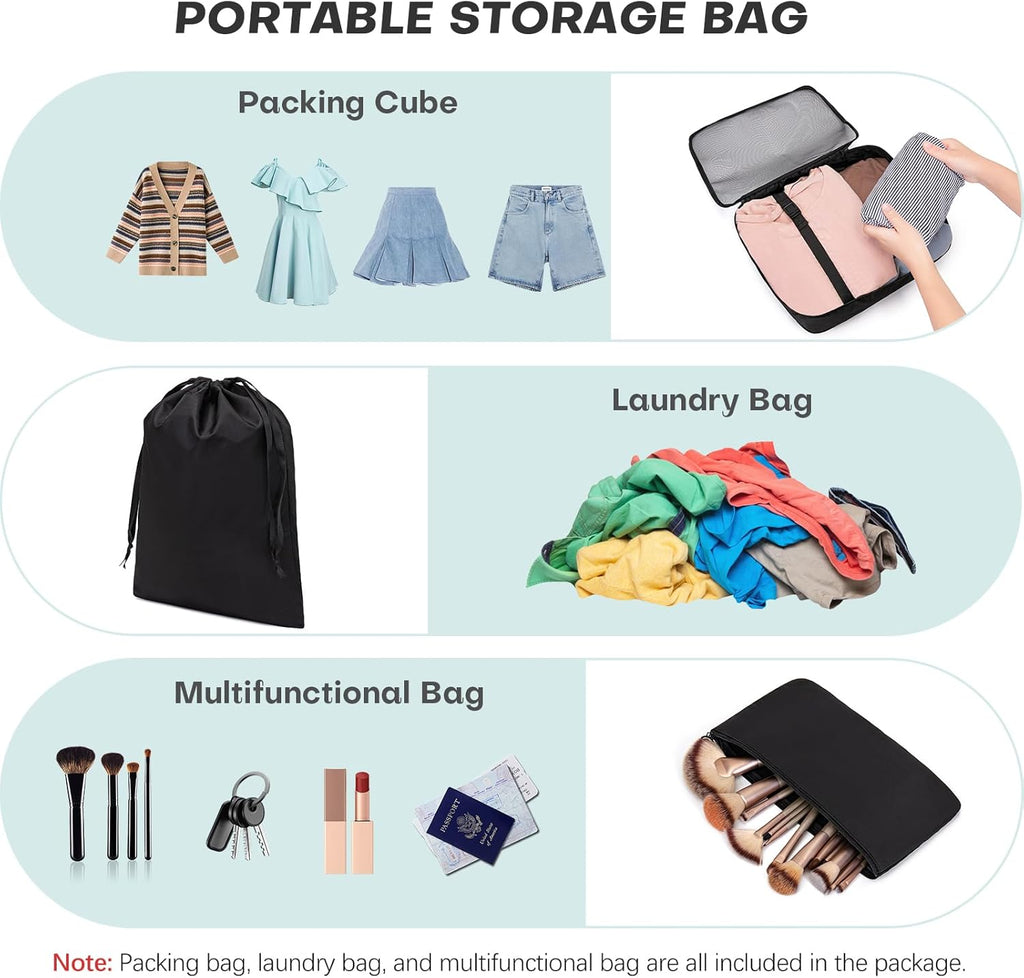 Mochila Viaje Cabina Avion 45x36x20, Mochila de Viaje para Easyjet con 3 Organizadores Equipaje de Mano con Bolsillo Antirrobo