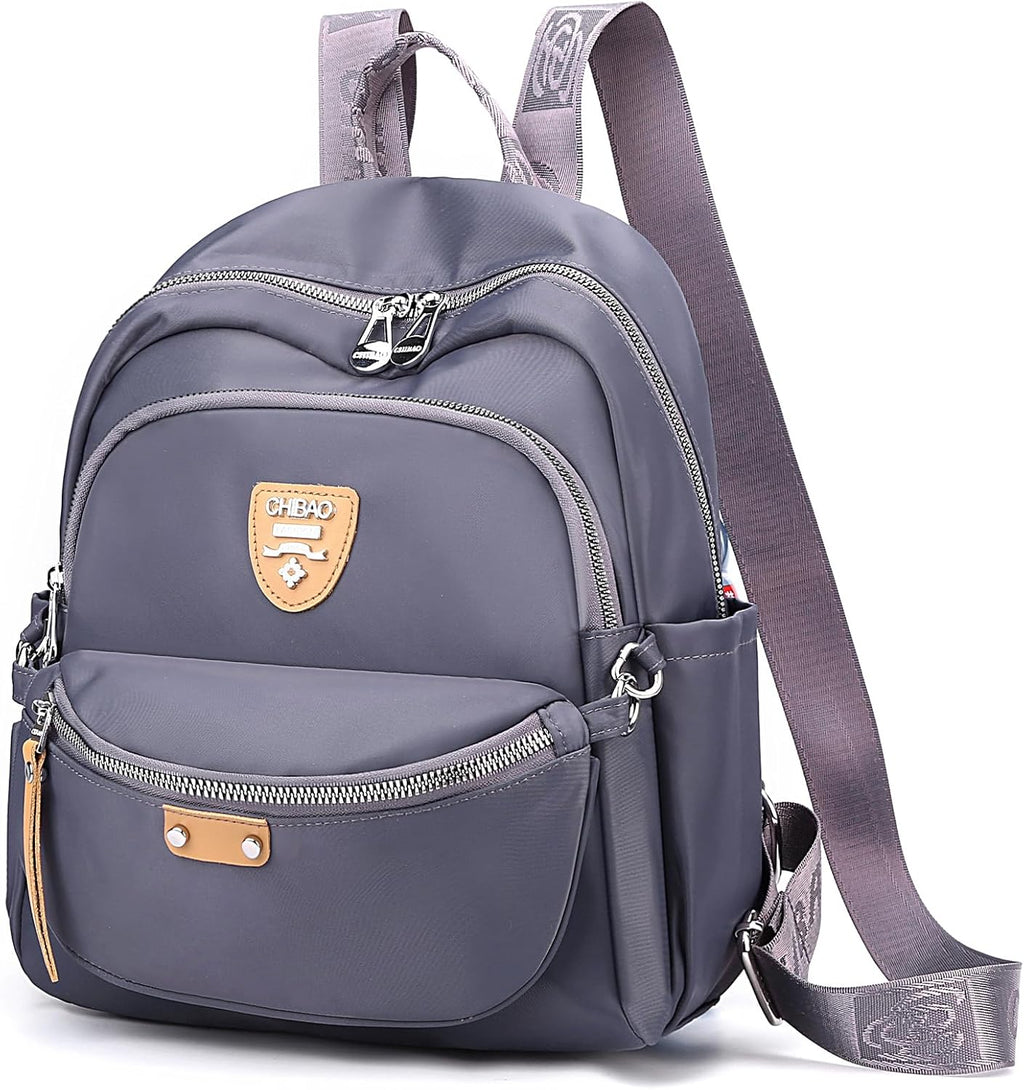 SPAHER Mochila anti-roubo casual para mulher, impermeável, mala de mão, viagem, nylon, pequena, escola, presente para meninas e uso diário, Roxo, Mochilas daypack