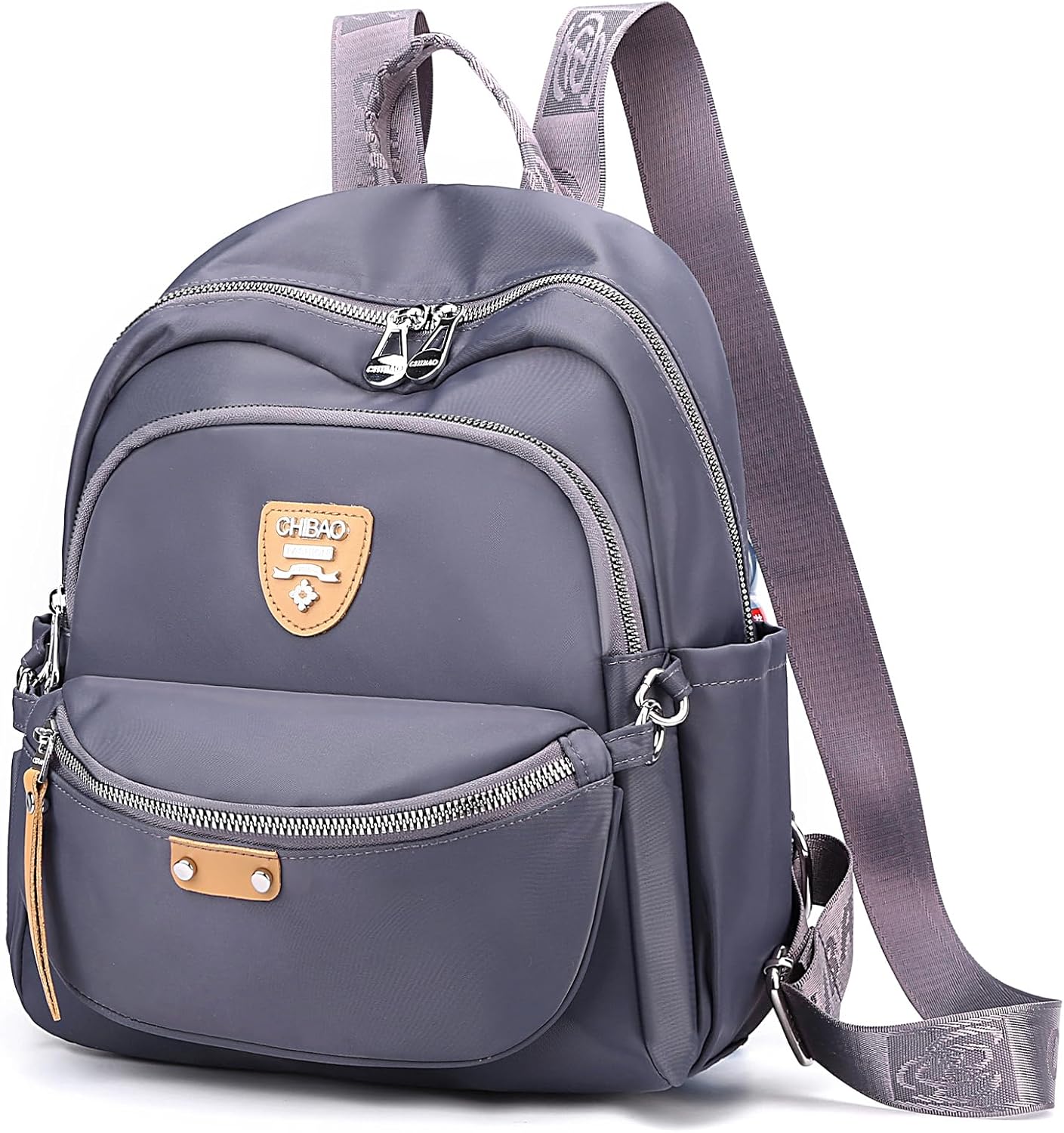 SPAHER Mochila anti-roubo casual para mulher, impermeável, mala de mão, viagem, nylon, pequena, escola, presente para meninas e uso diário, Roxo, Mochilas daypack