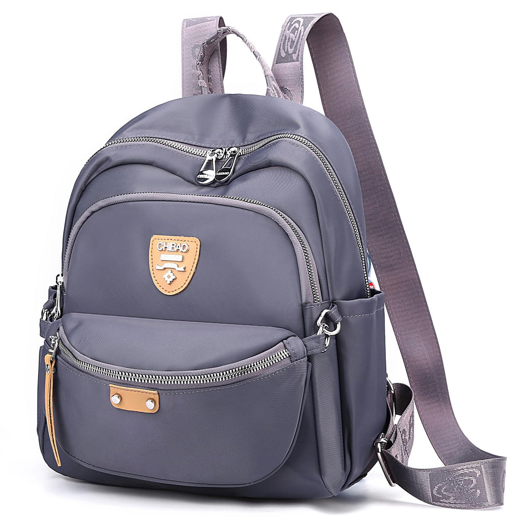 SPAHER Mochila anti-roubo casual para mulher, impermeável, mala de mão, viagem, nylon, pequena, escola, presente para meninas e uso diário, Roxo, Mochilas daypack