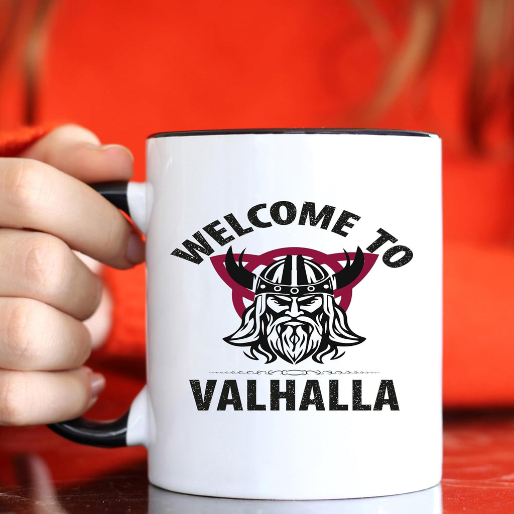 Jungle Mug Caneca Viking nórdica | Caneca de presente para homens idosos, pai, avô, caneca de café, design viking, design de caveira e martelo de Thors (VIKING022)