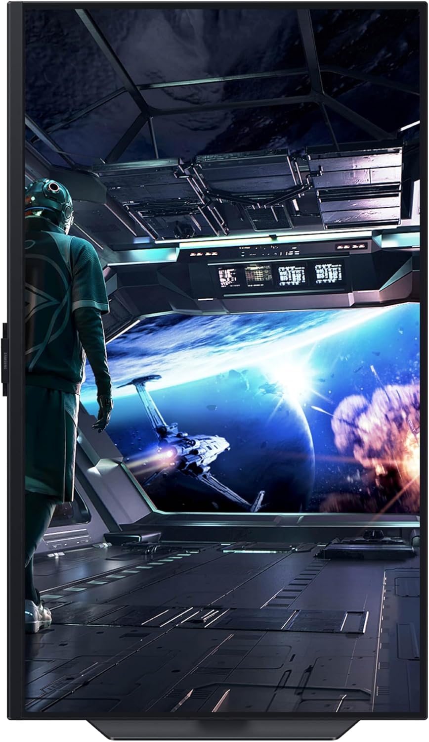 Samsung 32” Odyssey G7 (G70D) 4K UHD IPS 144Hz 1ms(GtG) Smart Gaming Monitor, G-Sync Compatible, AMD Freesync Premium, Vivid Colors, Adjustable Stand, Black Equalizer, LS32DG702ENXZA