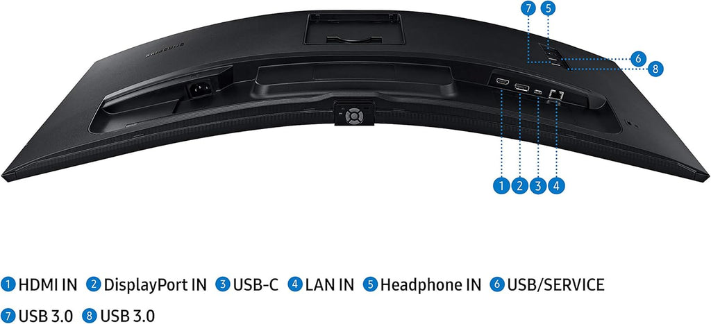 SAMSUNG Viewfinity S65UA Series 34-Inch Ultrawide QHD Curved Monitor, 100Hz, USB-C, HDR10 (1 Billion Colors), Height Adjustable Stand, TUV-certified Intelligent Eye Care (LS34A654UBNXGO),Black