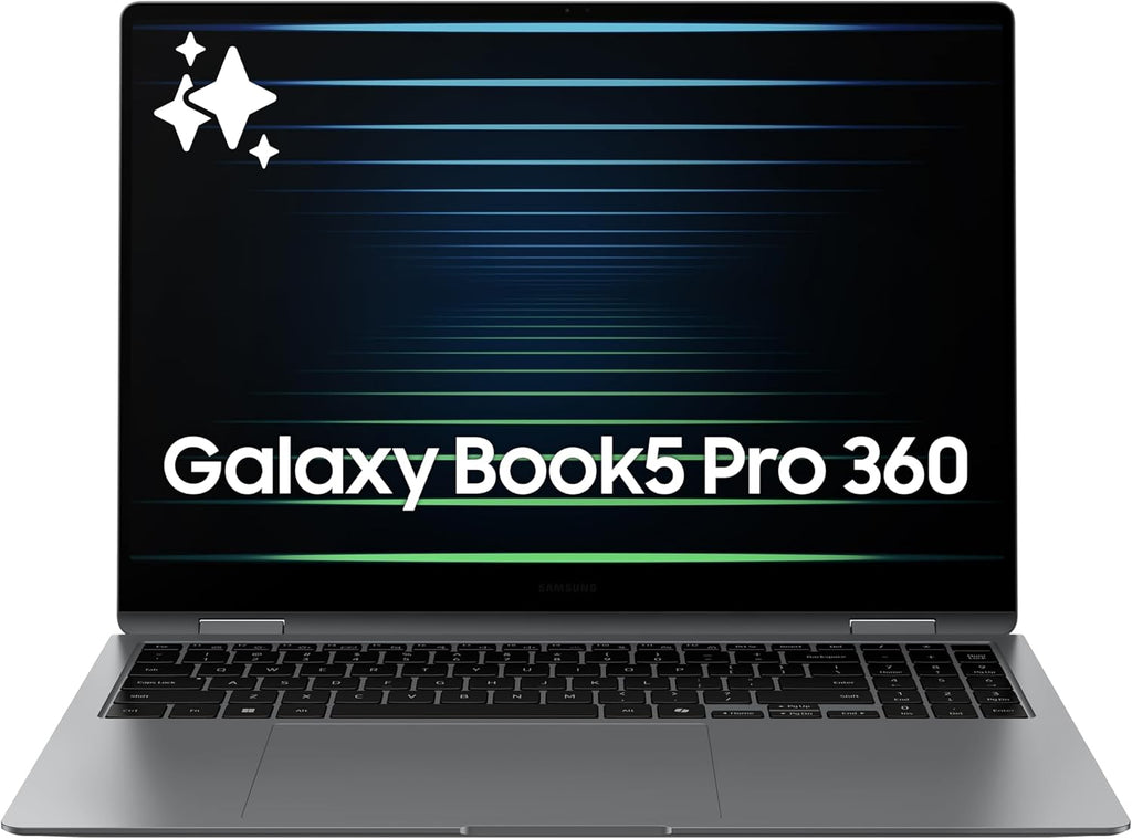 Samsung 15.6” Galaxy Book5 360 Copilot AI Laptop PC Computer, FHD AMOLED Touchscreen, 16GB / 512GB, Dolby Atmos Quad Speakers, All-Day Battery Life, NP750QHA-KA1US