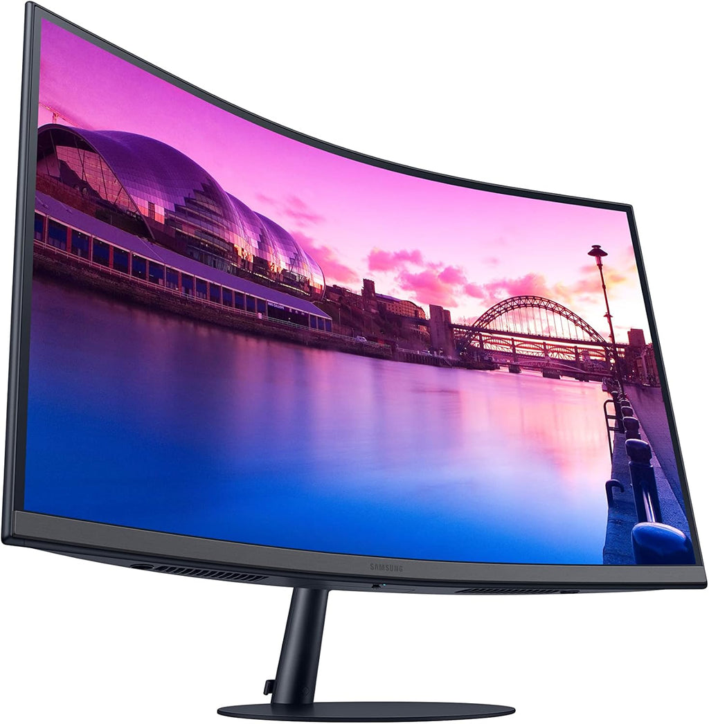 SAMSUNG 27-Inch S39C Series FHD Curved Gaming Monitor, 75Hz, AMD FreeSync, Game Mode, Advanced Eye Comfort, Frameless Display, Built in Speakers, Slim Metal Stand, LS27C392EANXGO, Black