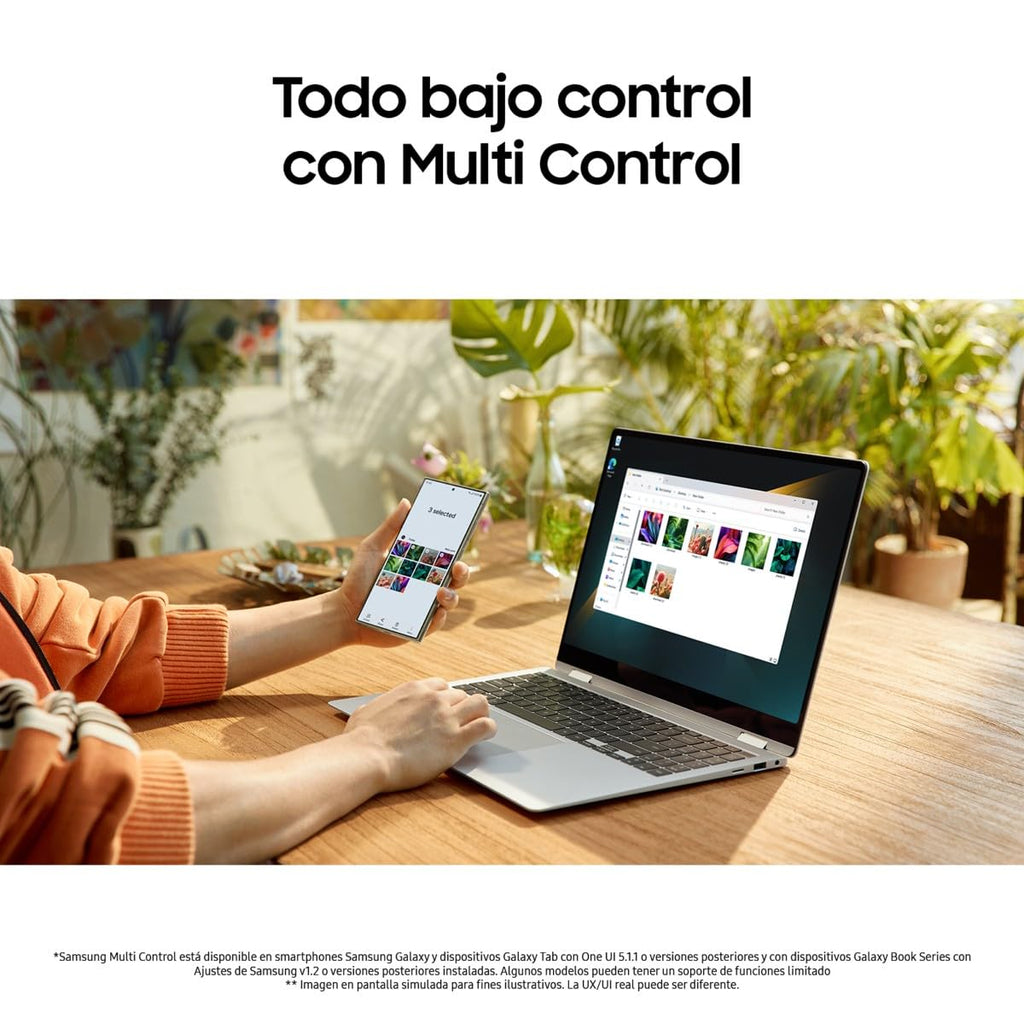 Samsung Galaxy Book4 Pro 360, Convertible Laptop 16" HDR, Touch and S Pen, Intel Core Ultra 7-155H, 16GB RAM, 1TB SSD, Intel ARC Graphics, Windows 11 Home, Grey, Spanish QWERTY Keyboard