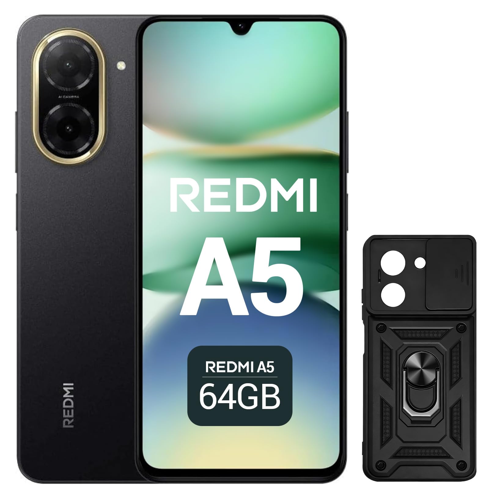 XIAOMI Redmi A5 Móvil 6.88" 120Hz, 64GB+3GB RAM - Cámara AI 32MP, Batería 5200mAh, Lector Huella, Procesador Octa-Core - Oro