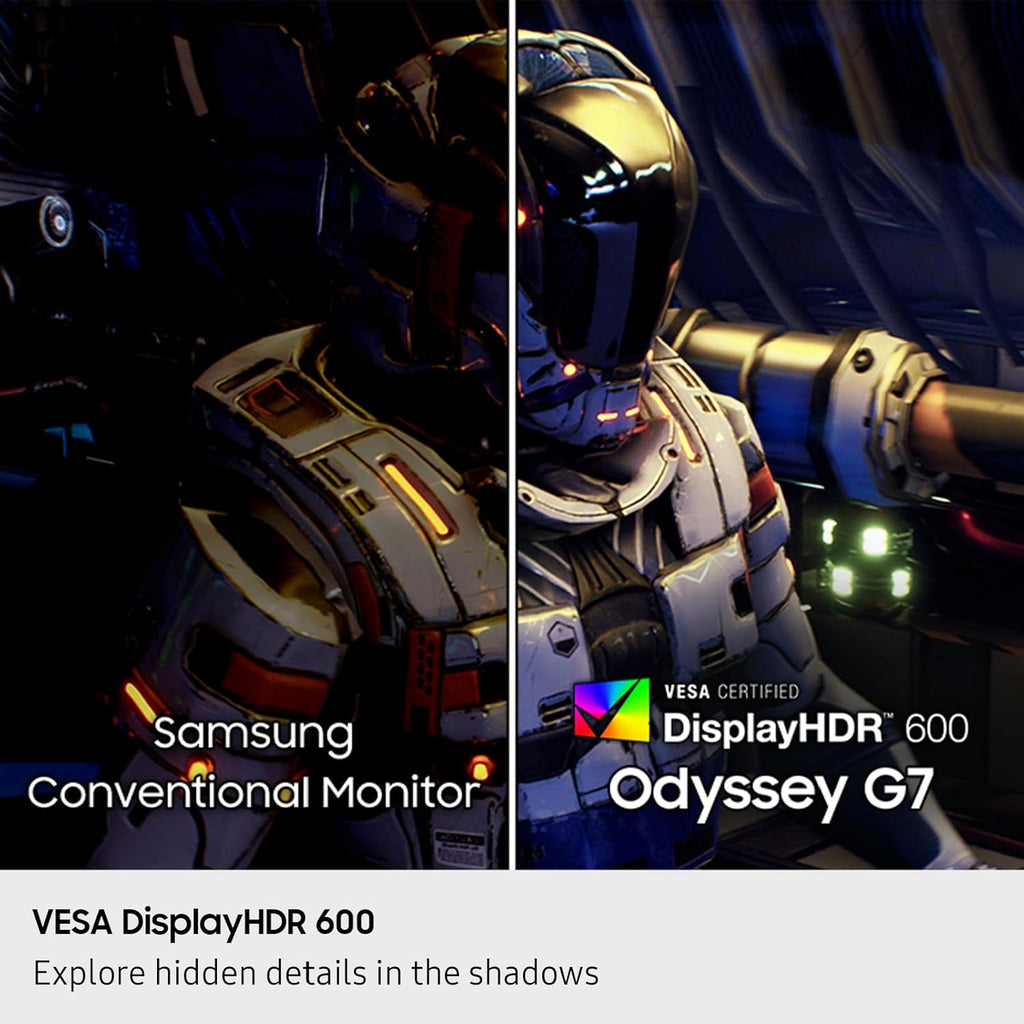 SAMSUNG 40” Odyssey G7 (G75F) WUHD Resolution, 180Hz, Curved Gaming Monitor, 1ms Response Time (GtG), VESA DisplayHDR™ 600, AMD FreeSync™ Premium Pro, LS40FG75DENXZA, 2025