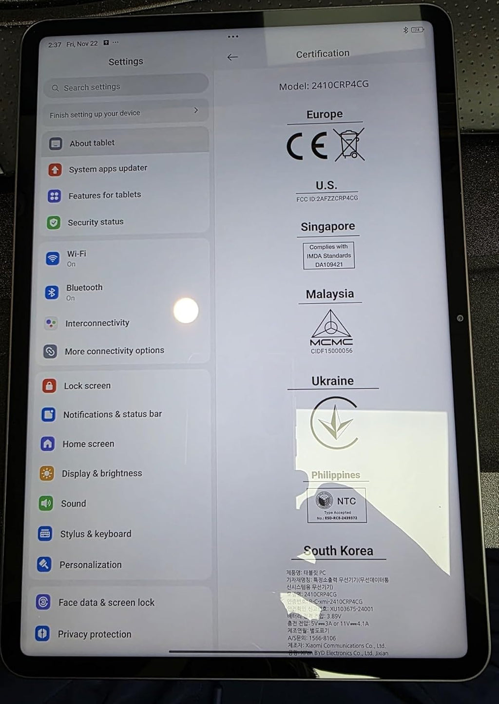 Xiaomi Pad 7 Pro Ai WiFi Version Global (No Calls or Text) 11.2 inches 3.2K 144Hz 8850mAh Bluetooth 5.4 Four Speakers 50 Mp Cam Model 24091RPADG (Blue, 512GB + 12GB)