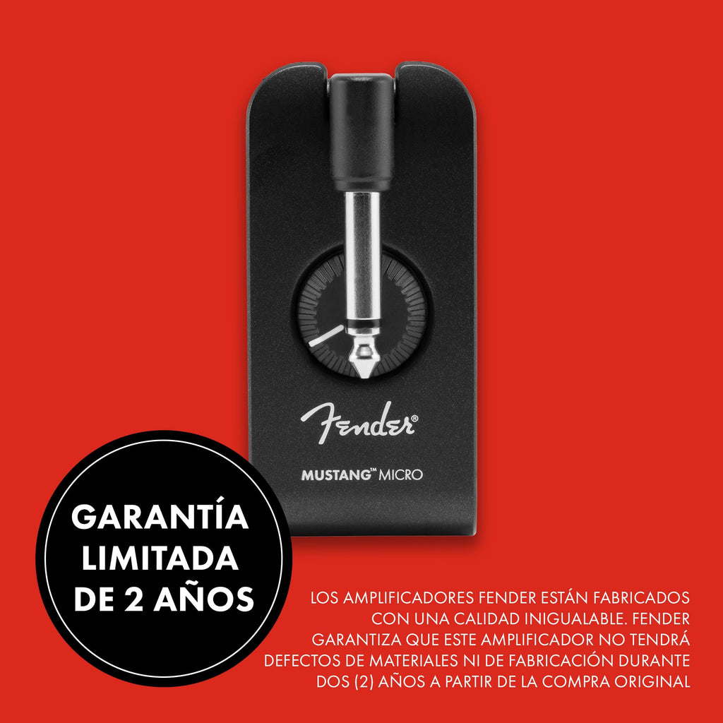 Fender Mustang Micro Plus amplificador de guitarra, amplificador de auriculares pessoal com 25 modelos de amplificador, 25 efeitos, Bluetooth e 100 presets, recarregável por USB