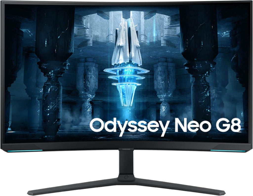 Samsung 32" Odyssey Neo G8 (G85NB) 4K UHD 240Hz 1ms G-Sync 1000R Curved Gaming Monitor, Quantum HDR2000, AMD FreeSync Premium Pro, Matte Display, DisplayPort, Black & White, LS32BG852NNXGO