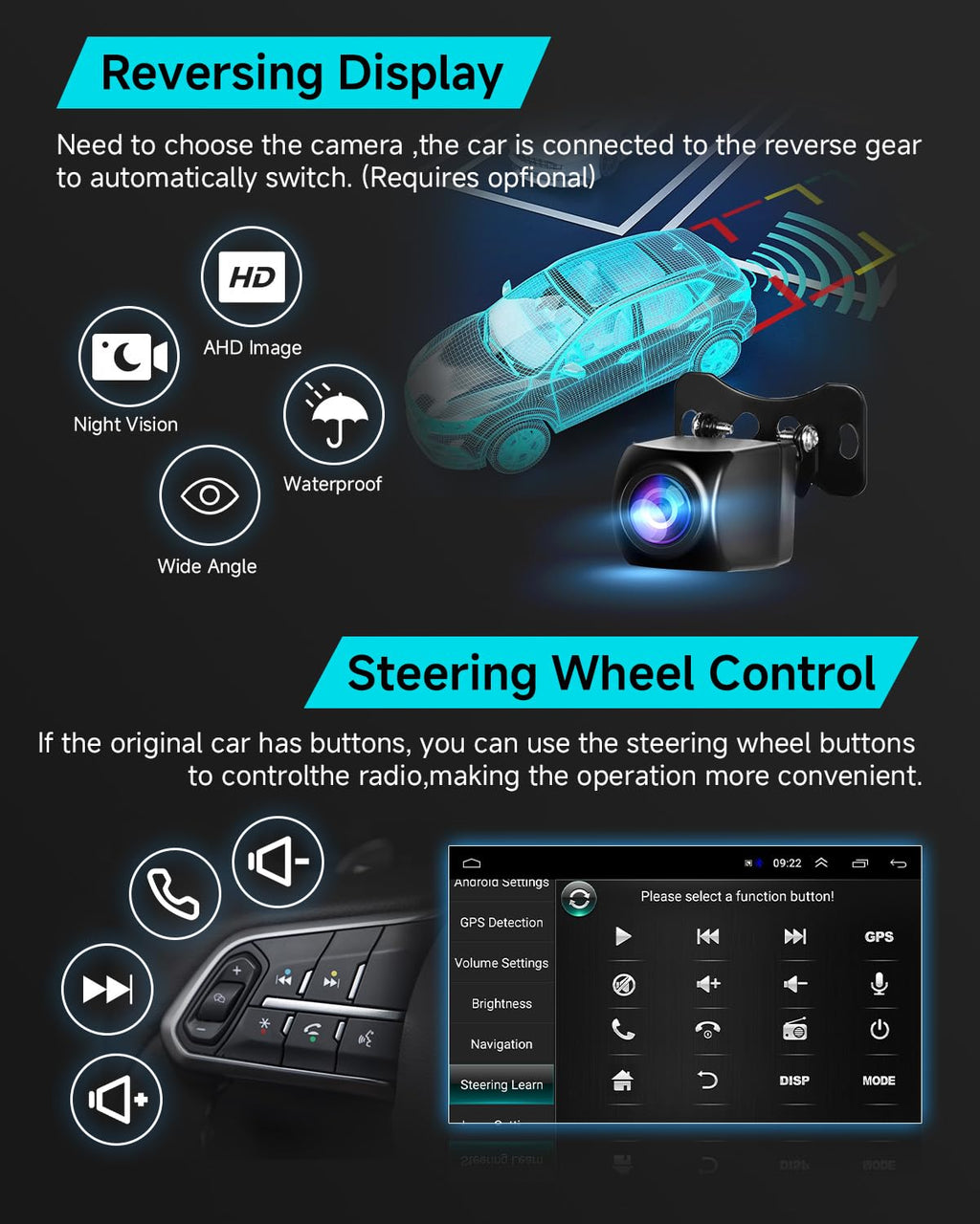 2G+64G Carplay Android Car Radio for Opel Astra J/Buick Excelle GT XT 2010-2014 7 Inch Car Radio 2 Din with Android Auto GPS Navi WiFi Mirror Link Bluetooth FM/RDS EQ/USB/SWC Rear Camera