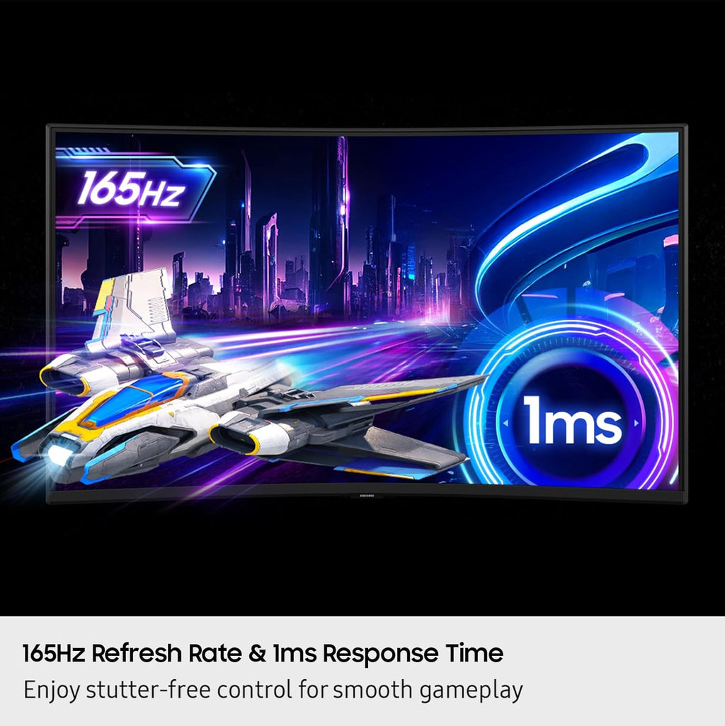 Samsung 37” Odyssey G7 (G75F) 4K UHD Resolution, 165Hz, Curved Gaming Monitor, 1ms Response Time (GtG), VESA DisplayHDR™ 600, AMD FreeSync™ Premium Pro, LS37FG75DENXZA, 2025