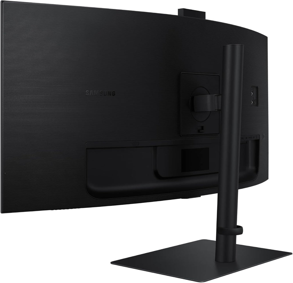 Samsung 34-Inch ViewFinity S65VC Series Ultra-WQHD Curved Computer Monitor, 100Hz, AMD FreeSync, HDR10, USB-C, Built-in Speaker, Camera, KVM Switch, Eye Care, Eco-Packaging, LS34C650VANXGO, Black