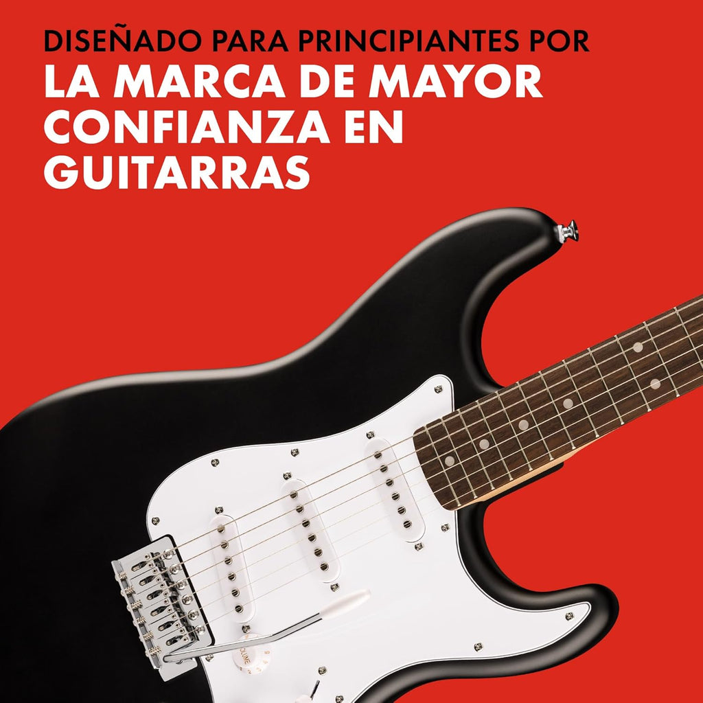 Fender Squier Debut Series Stratocaster Guitarra Eléctrica, Guitarra para Principiantes, con 2 Años de Garantía, Negro