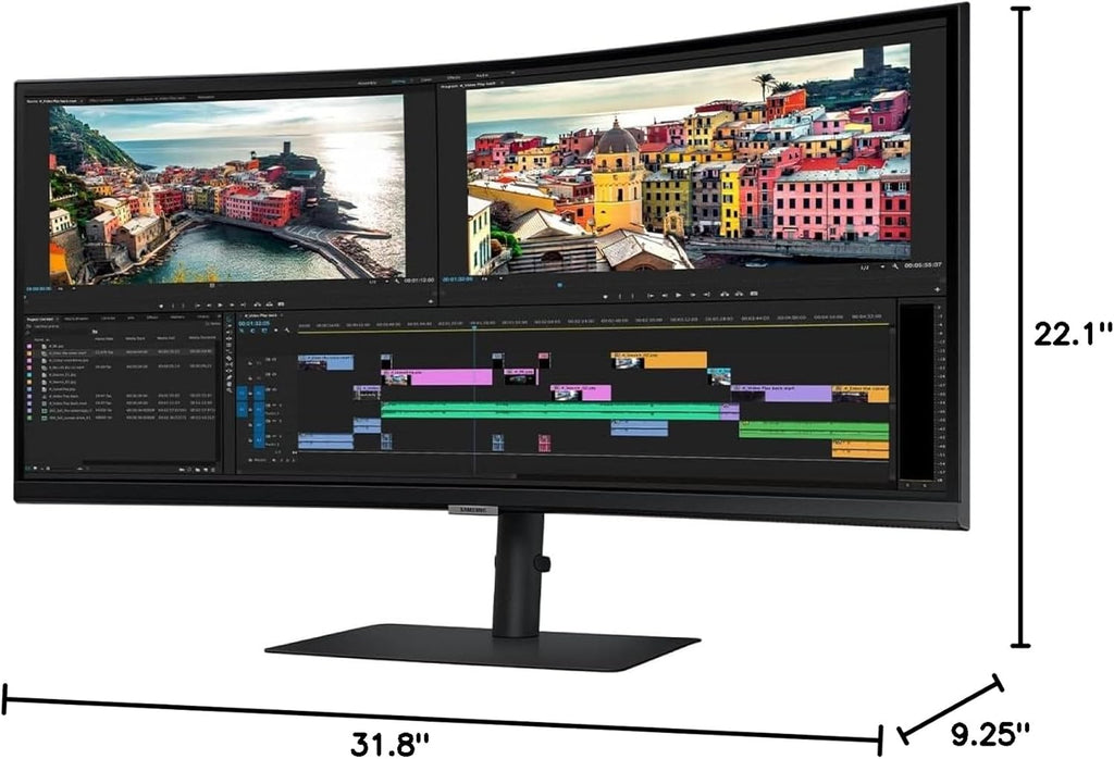 Samsung 34” ViewFinity S65UC, Ultra-WQHD, 100Hz, AMD FreeSync™ HDR10, KVM Switch Built in Speakers with USB-C Curved Monitor, LS34C654UANXGO, 2025