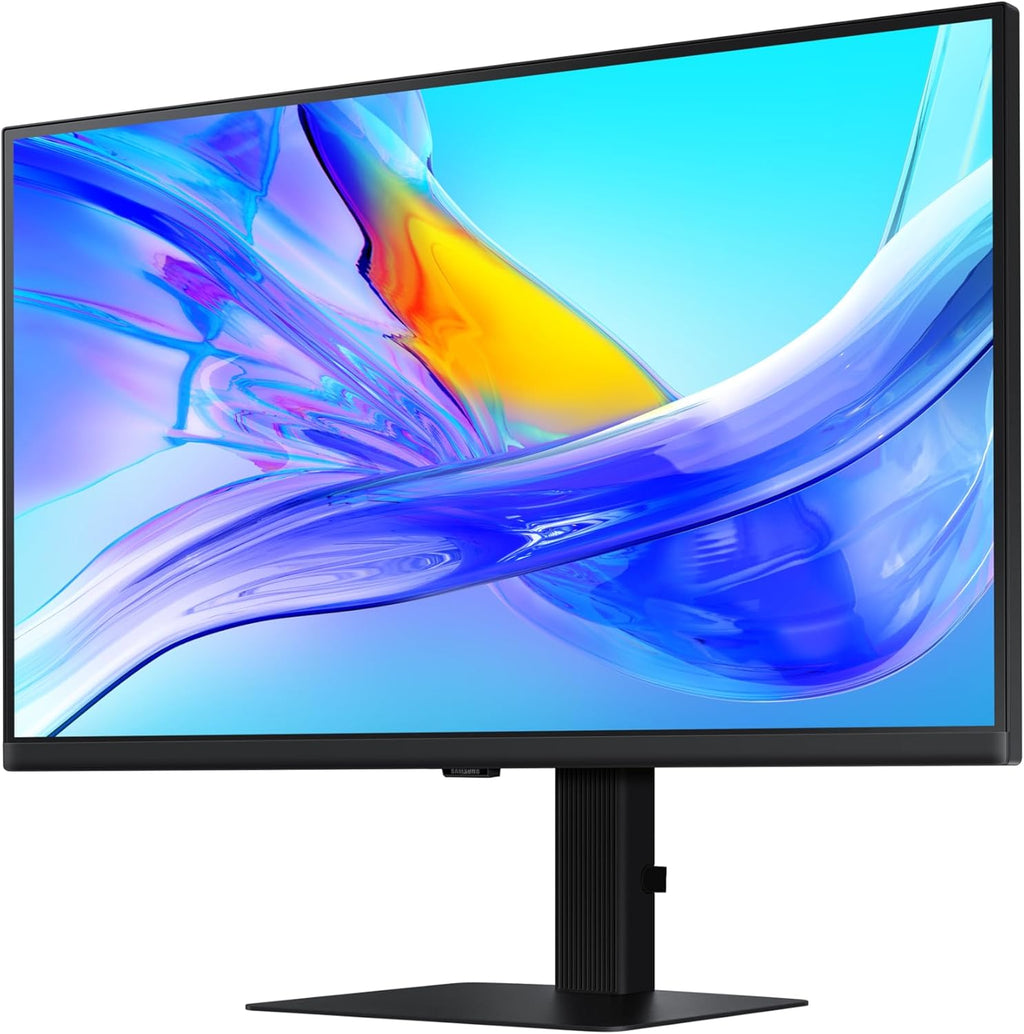 SAMSUNG 27-Inch ViewFinity S8 (S80UD) 4K UHD High Resolution Monitor with HDR10, USB-C, Height Adjustable Ergonomic Stand, Built-In KVM Switch, Advanced Eye Care, LS27D802UANXGO, 2024