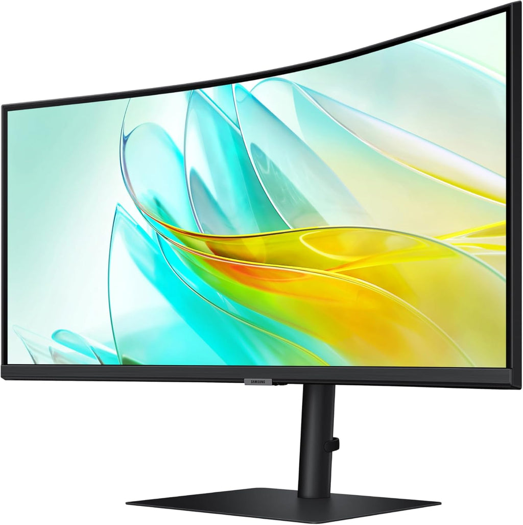Samsung 34” ViewFinity S65UC, Ultra-WQHD, 100Hz, AMD FreeSync™ HDR10, KVM Switch Built in Speakers with USB-C Curved Monitor, LS34C654UANXGO, 2025
