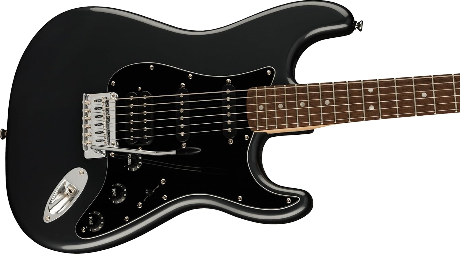 Squier by Fender Pack Affinity HSS, Charcoal Frost Metallic, con amplificador, pack de guitarra eléctrica, Incluye cursos virtuales gratuitos en Fender Play