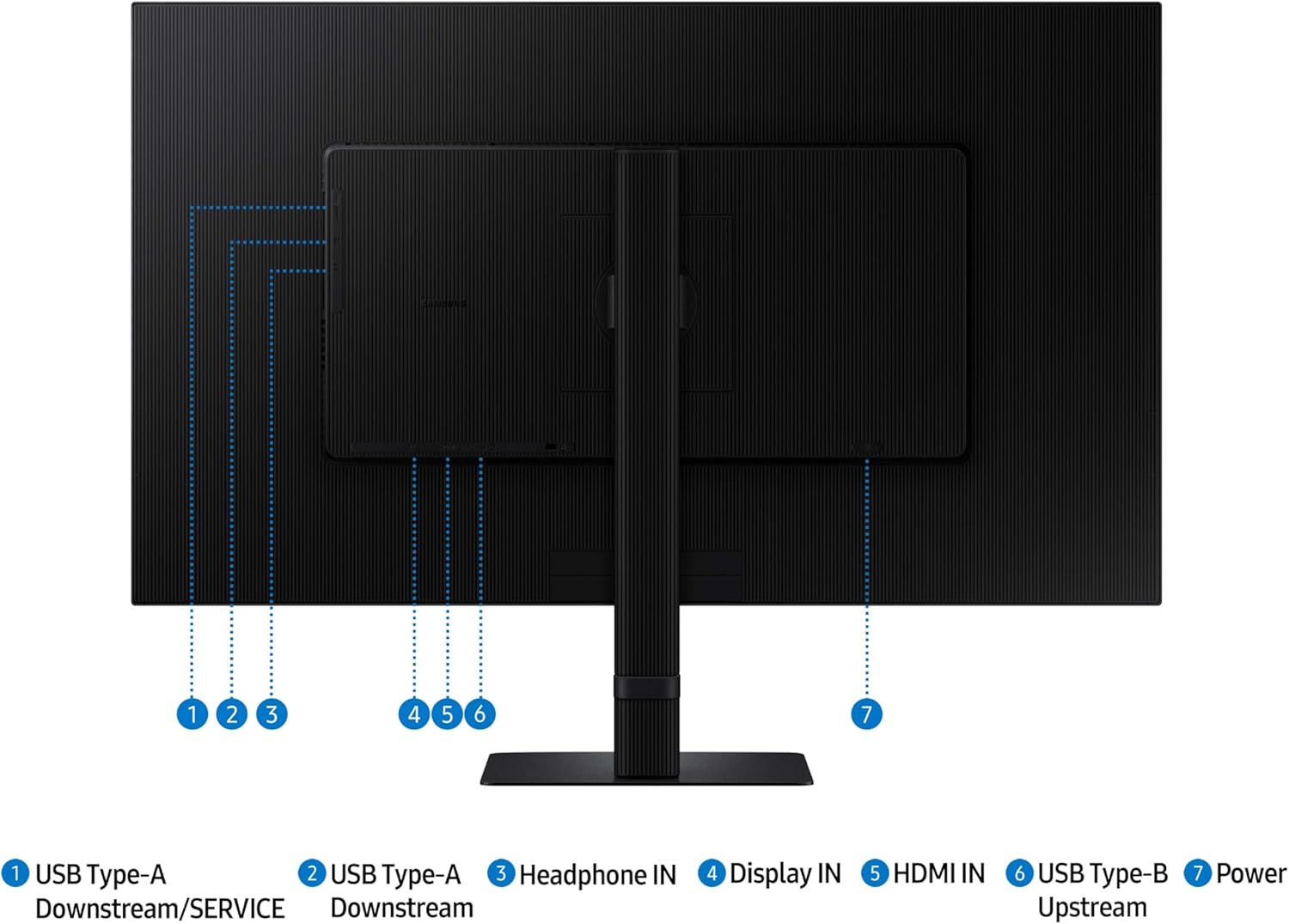 SAMSUNG 32" ViewFinity S8 (S80D) Series 4K UHD High Resolution Computer Monitor, HDR10, Multiple Ports w/ HDMI, DisplayPort, USB-A, Height Adjustable Stand, LS32D806EANXGO, 2024, 3Yr Warranty