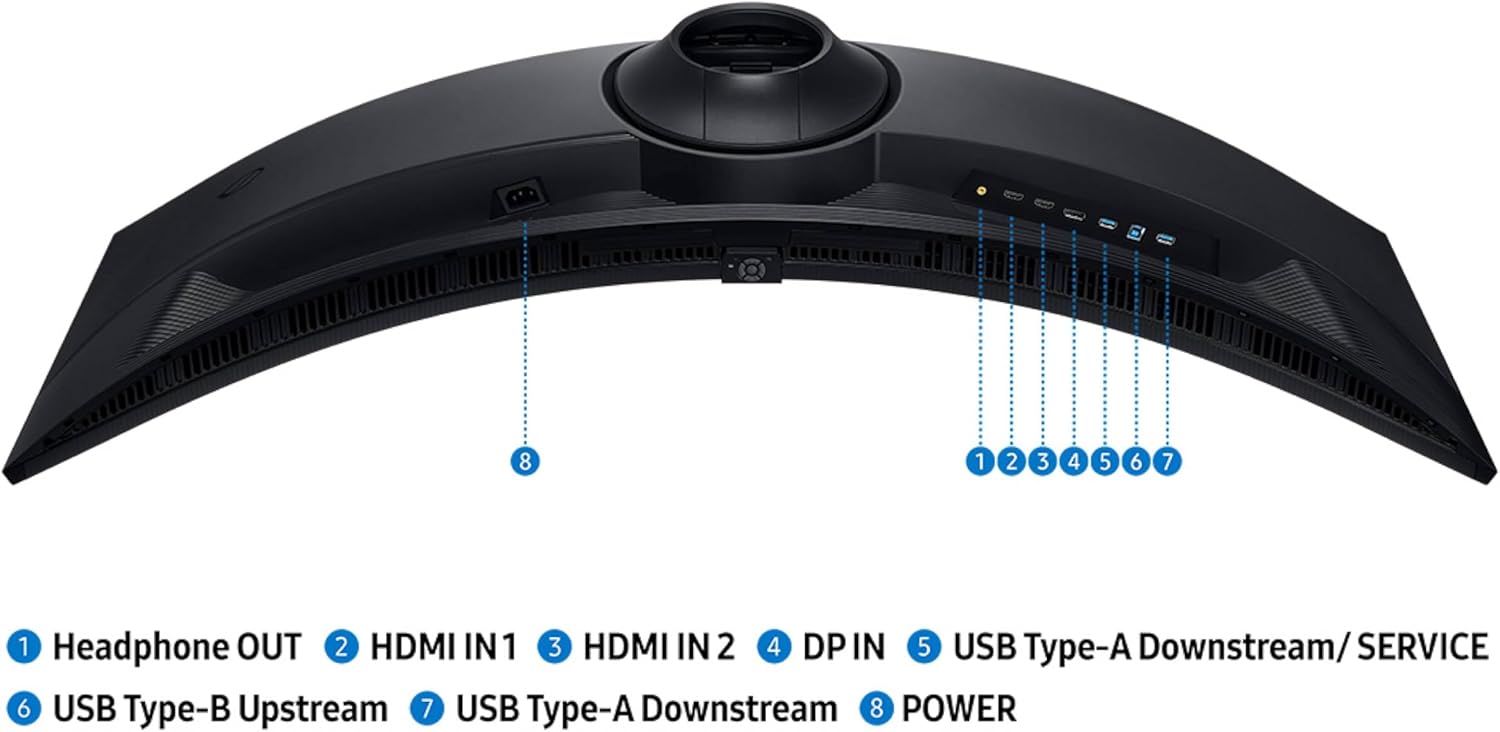 SAMSUNG 49-inch Odyssey G9 (G91F) DQHD, 144Hz, Curved Gaming Monitor, Ultra-Wide 32:9 Screen, DisplayHDR 600, AMD FreeSync™ Premium Pro, Ergonomic Stand, LS49FG910ENXZA, 2025