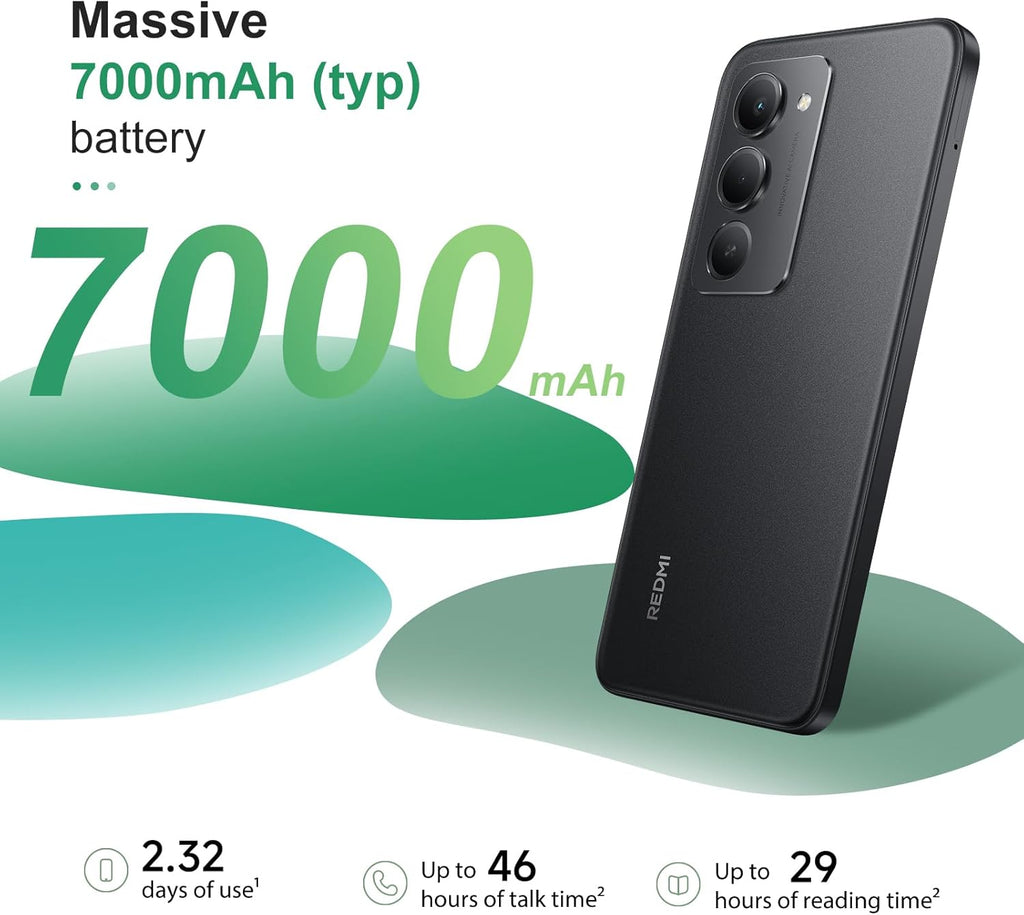 XIAOMI Redmi 15 4G 8+256GB Smartphone – Batería 7000mAh | Pantalla 6.9" FHD+ 144Hz | Snapdragon 685 | Cámara Dual 50MP | Carga Rápida 33W | Diseño Quad-Curve (Negro, con Funda)