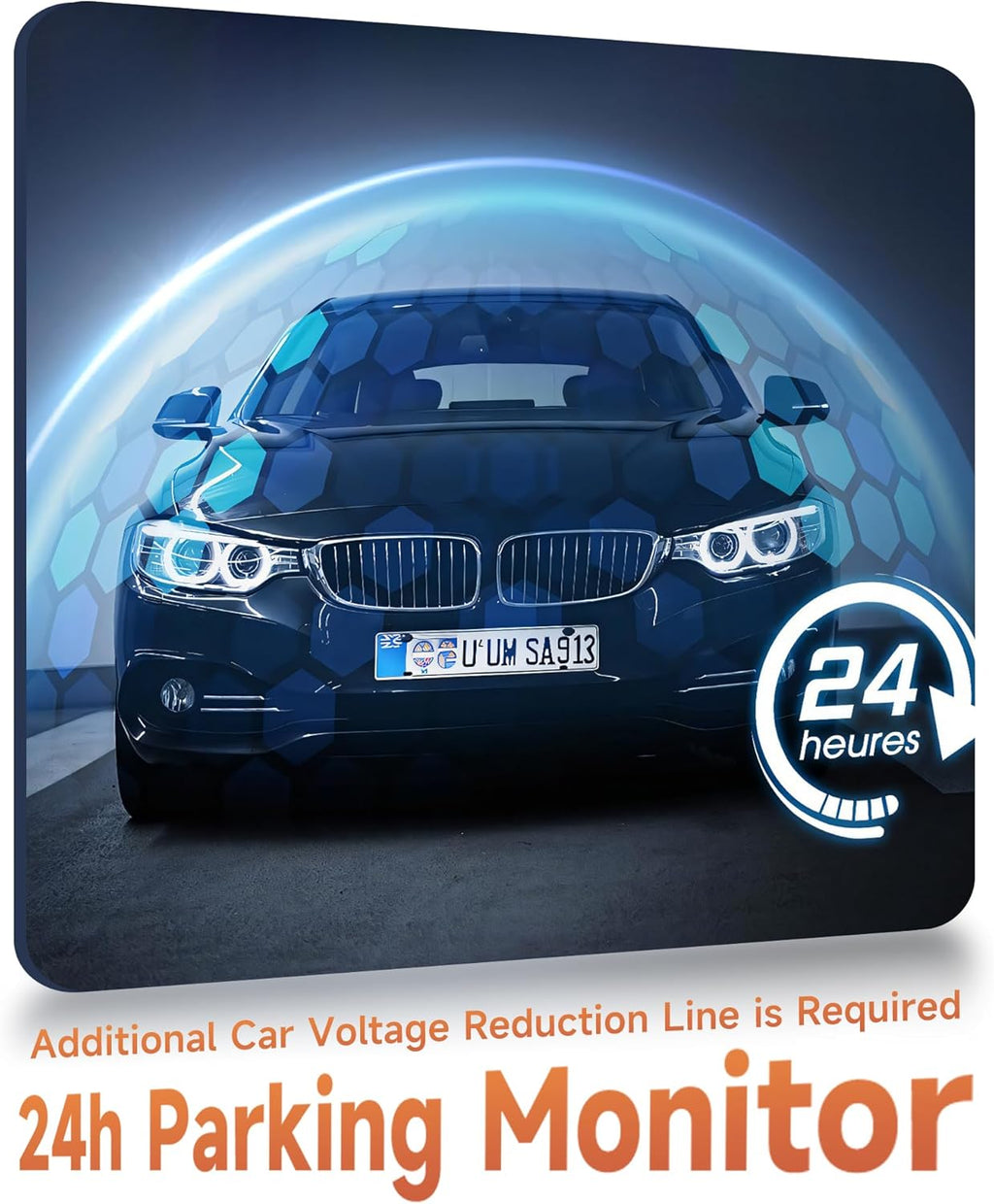 1080P Car Dashcam 4 Channel 360°, 4 Front and Rear Left Right, 2.4 Inch 1080P Dash Cam with 64GB Card Night Vision IR/Loop Video/24H Monitor/G-Sensor Parking