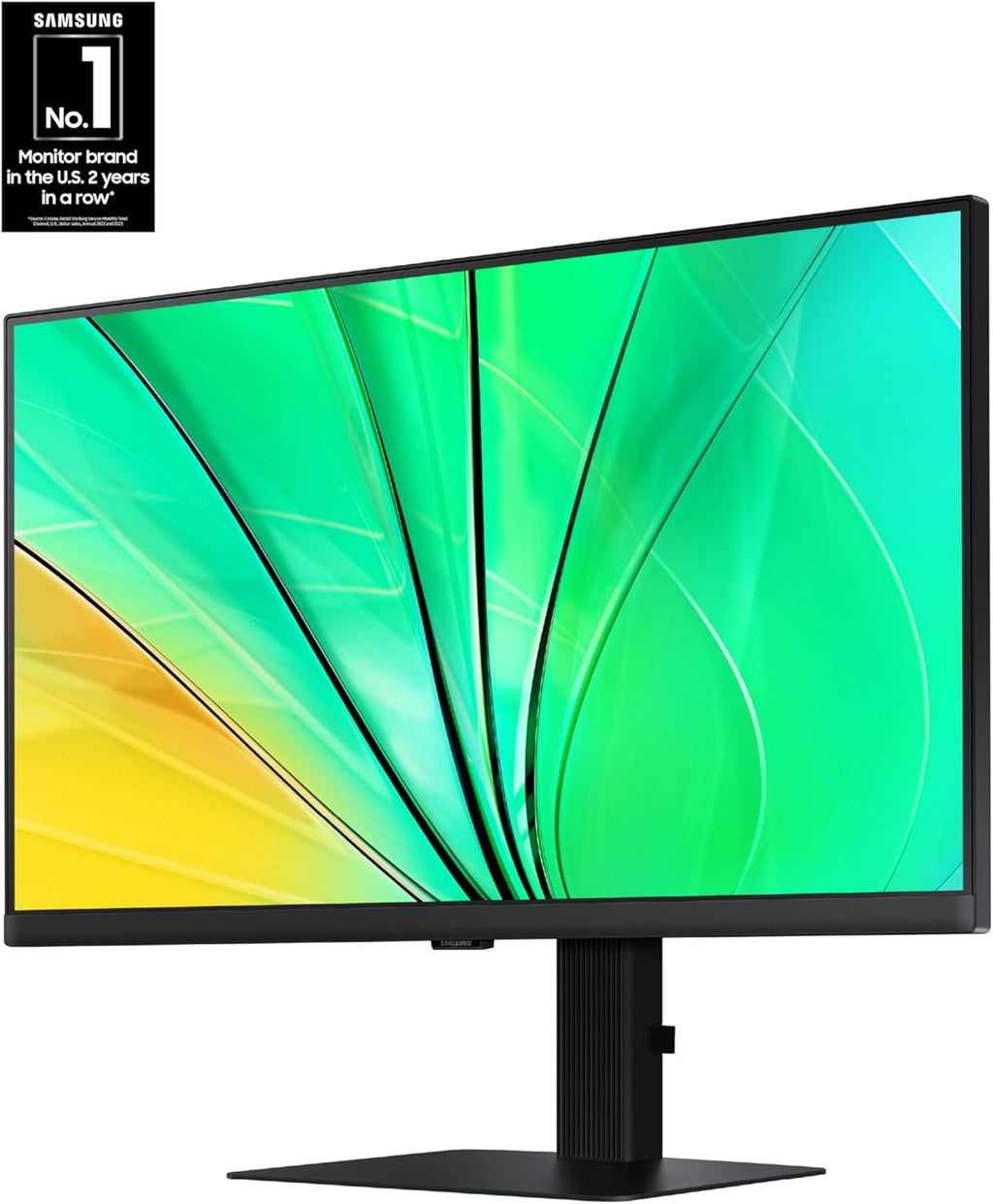 SAMSUNG 24" ViewFinity S6 (S60D) Series QHD High Resolution Computer Monitor, 100Hz, HDR10, Multiple Ports w/ HDMI, DisplayPort, USB-A, Easy Setup, Height Adjustable Stand, LS24D606EANXZA, 2024