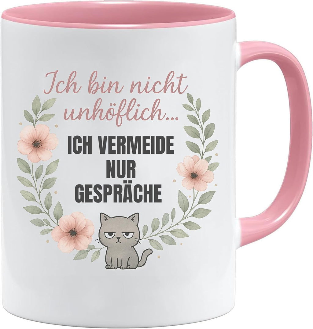 Jungle Mug – Caneca de gato não sou rude | Presente divertido escritório colega amigo | Dito para manhã muffel e humor no escritório