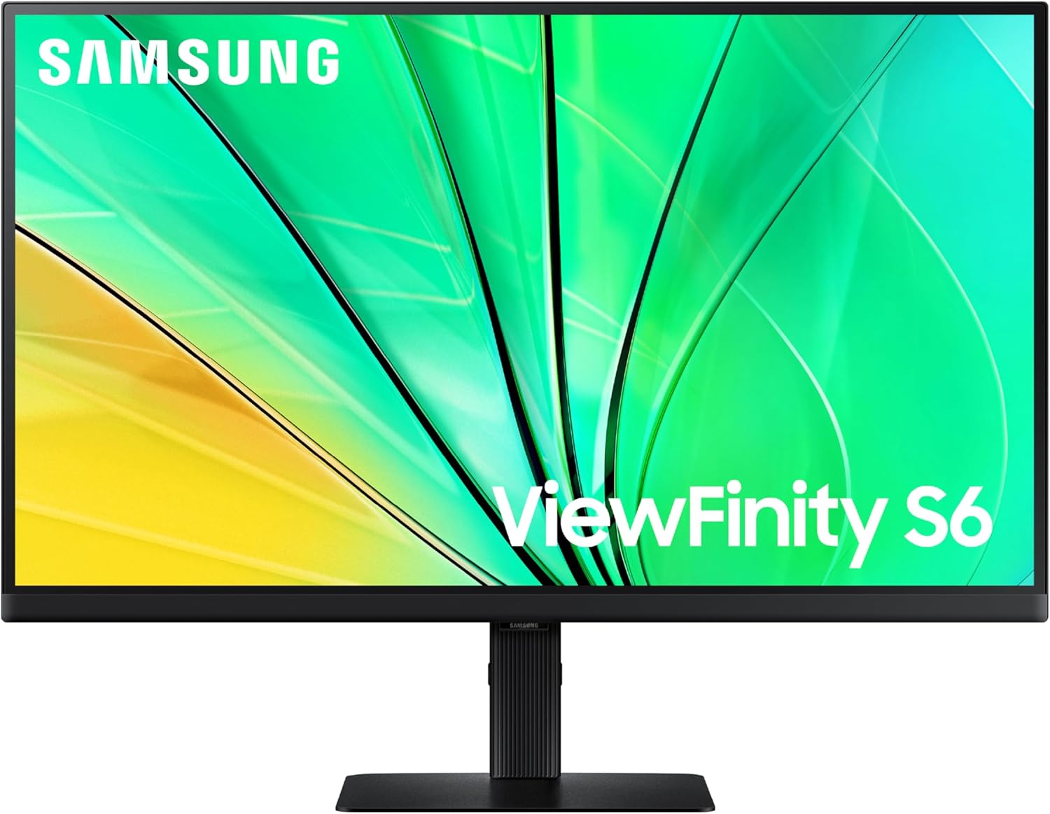 SAMSUNG 27" ViewFinity S6 (S60D) Series QHD High Resolution Computer Monitor, 100Hz, HDR10, Multiple Ports w/ HDMI, DisplayPort, USB-A, Easy Setup, Height Adjustable Stand, LS27D606EANXGO, 2024