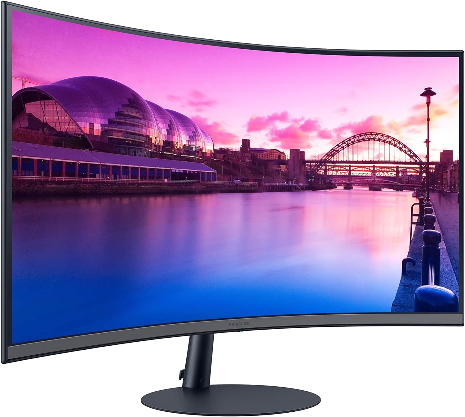 SAMSUNG 27-Inch S39C Series FHD Curved Gaming Monitor, 75Hz, AMD FreeSync, Game Mode, Advanced Eye Comfort, Frameless Display, Built in Speakers, Slim Metal Stand, LS27C392EANXGO, Black