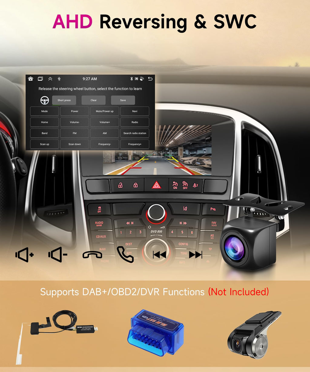 2G+64G Carplay Android Car Radio for Opel Astra J/Buick Excelle GT XT 2010-2014 7 Inch Car Radio 2 Din with Android Auto GPS Navi WiFi Mirror Link Bluetooth FM/RDS EQ/USB/SWC Rear Camera