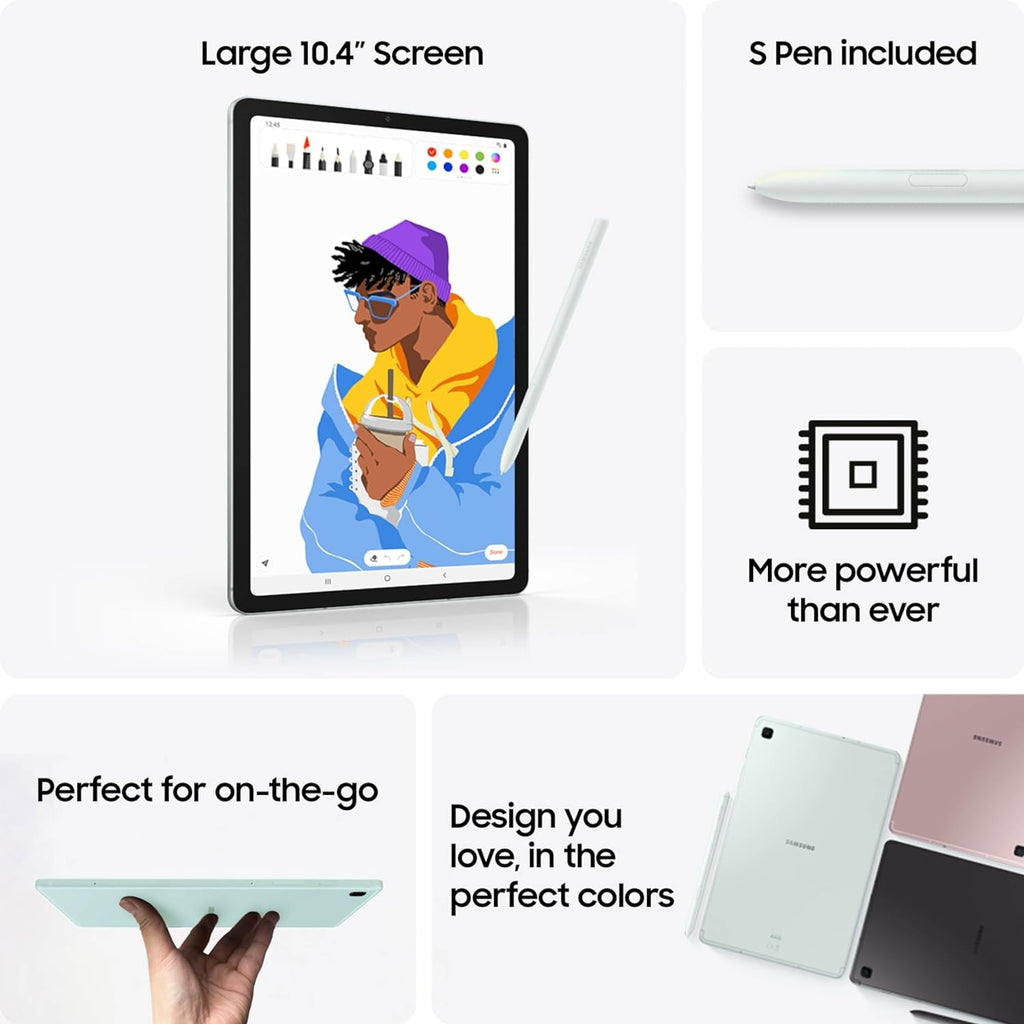 Samsung Galaxy Tab S6 Lite (2024) 10.4" 64GB WiFi Android Student Tablet, S Pen for Note-Taking, Gaming Ready, Long Battery Life, Expandable Storage, US Version, Chiffon Pink, Amazon Exclusive