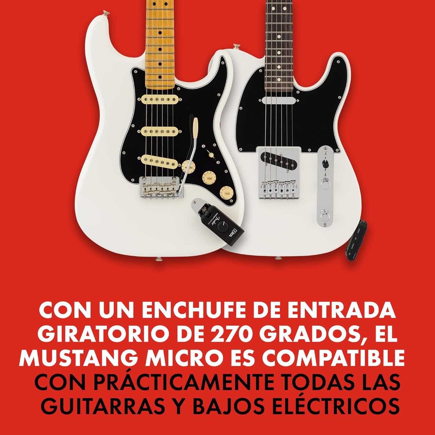 Fender Mustang Micro Plus Amplificador de Guitarra, Amplificador de Auriculares Personal con 25 Modelos de Amplificador, 25 Efectos, Bluetooth y 100 presets, Recargable por USB