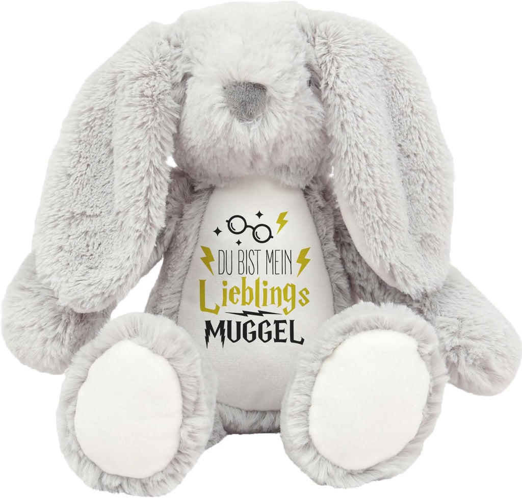 Jungle Mug Caneca de presente divertida com frase | Du bist mein lieblings Mugggel | ideia de presente | ideia de presente para amigo (Teddy, caneca e conjunto de porta-copos (amarelo))