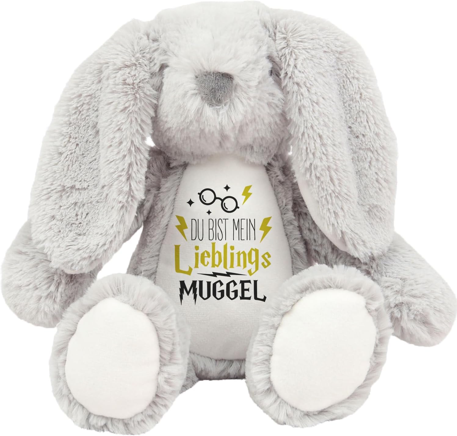 Jungle Mug Caneca de presente divertida com frase | Du bist mein lieblings Mugggel | ideia de presente | ideia de presente para amigo (Teddy, caneca e conjunto de porta-copos (amarelo))