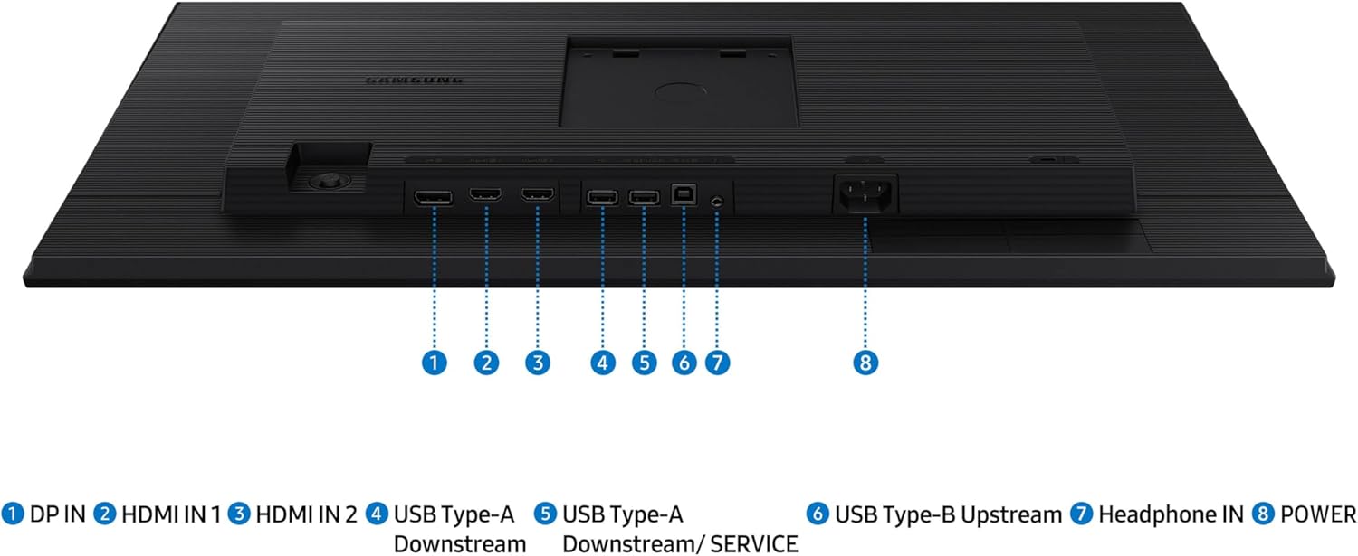Samsung 27” (S40GD) Borderless Business Monitor with IPS Panel, 100Hz Refresh Rate, Eye Saver Mode, Ergonomic Design, Game Picture Mode, LS27D402GANXGO, 3 Yr Warranty