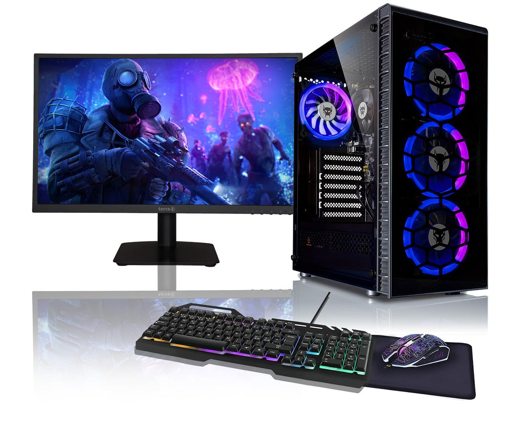 BEASTCOM® Q3 Essential Gaming, PC para jogos de 8 fios, AMD Ryzen 3 4X 4,00 GHz, gráficos 4K Vega 6 Core, 16 GB de RAM, SSD de 1 TB, HDMI, WiFi, Windows 11 Pro