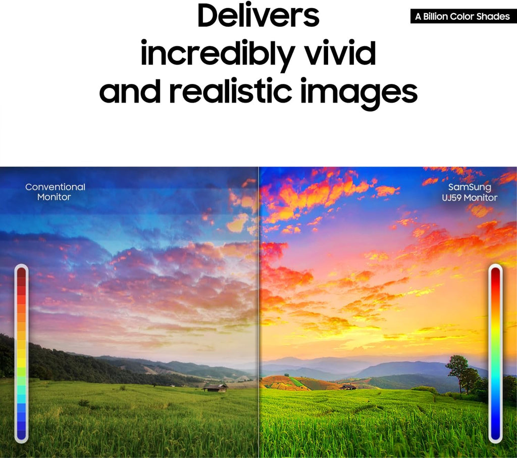 SAMSUNG 32" UJ59 Series 4K UHD (3840x2160) Computer Monitor,VA Panel, HDMI, Display Port, Eye Saver/Flicker Free Mode, FreeSync, LU32J590UQNXZA, Black