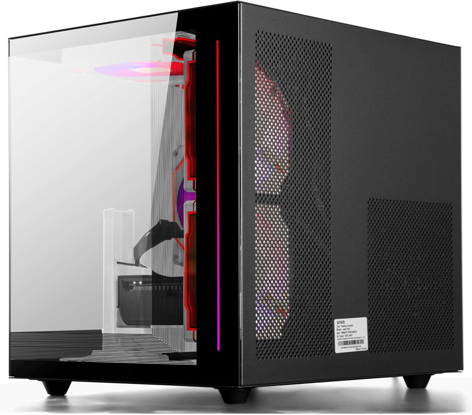 Gaming PC Desktop Ryzen 7 5700X, GeForce RTX 5060, 32G DDR4 RAM, 1TB NVME SSD, Prebuilt Tower Computer for Gaming, Home (Black)