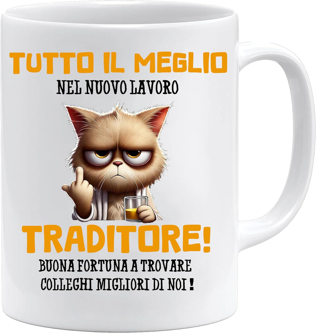 Jungle Mug Caneca de despedida para colega | Caneca divertida traidor | presente adeus para colega | caneca de trabalho | presente de reforma para homem | Caneca divertida para escritório | Presente