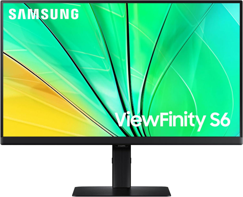 SAMSUNG 24" ViewFinity S6 (S60D) Series QHD High Resolution Computer Monitor, 100Hz, HDR10, Multiple Ports w/ HDMI, DisplayPort, USB-A, Easy Setup, Height Adjustable Stand, LS24D606EANXZA, 2024