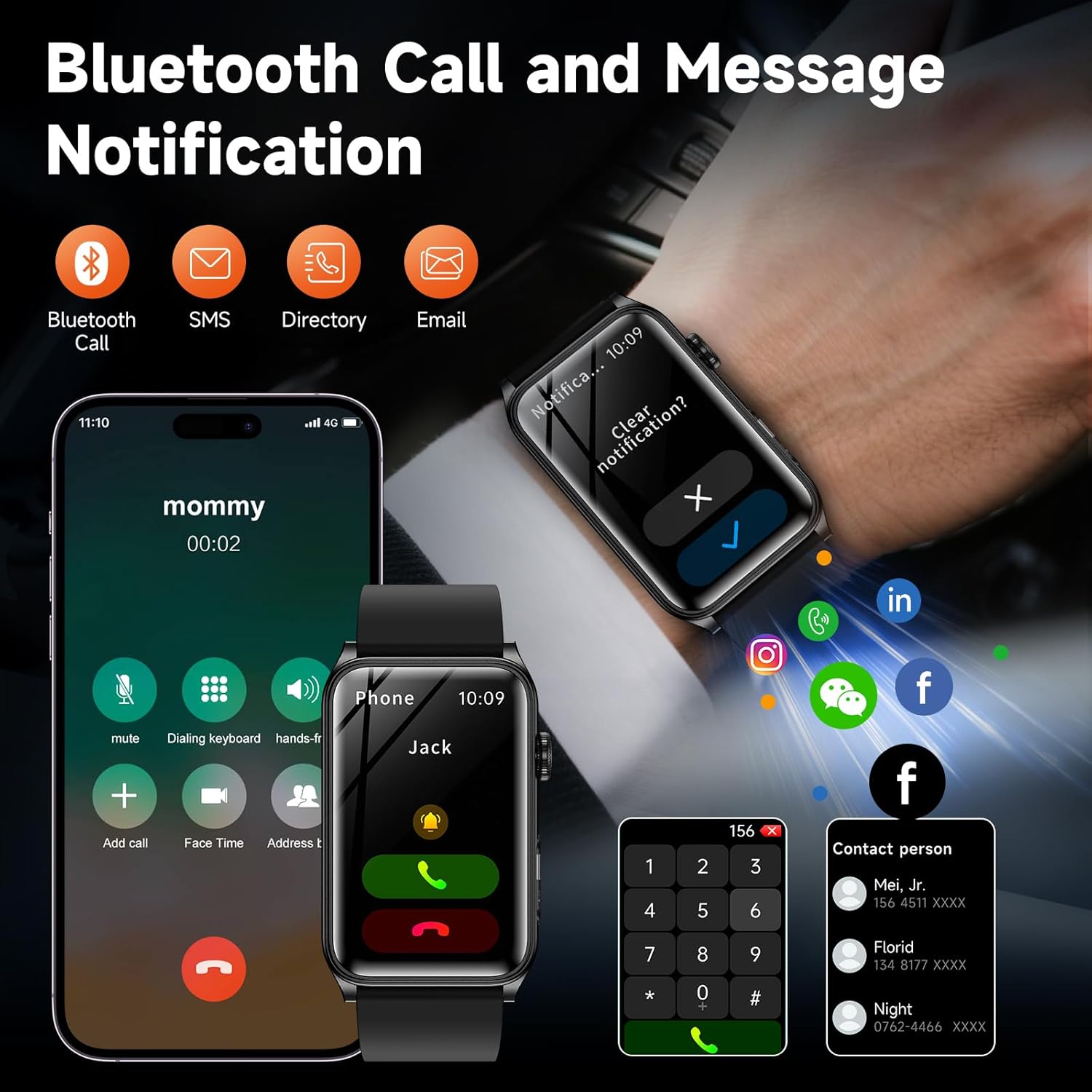 2025 Relógio inteligente para homem com Bluetooth Calling, 1,57" Smartwatch com lanterna LED, 120 modos desportivos, podómetro pulseira desportiva inteligente para Android iOS