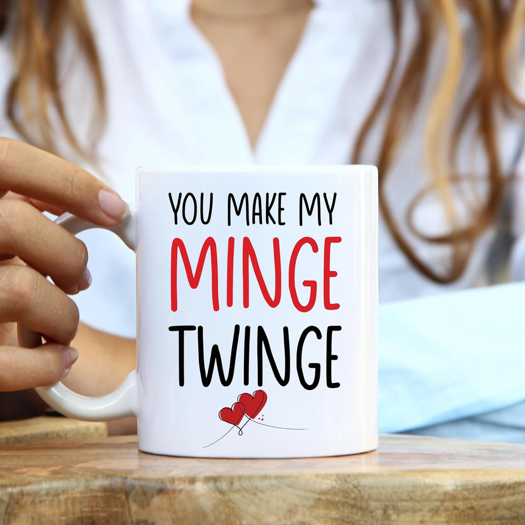 Jungle Mug Caneca do Dia dos Namorados | You Make My Minge Twinge | Caneca de aniversário para ele | Caneca de café | Dia dos Namorados | Presentes de namorado | Presentes de namorado