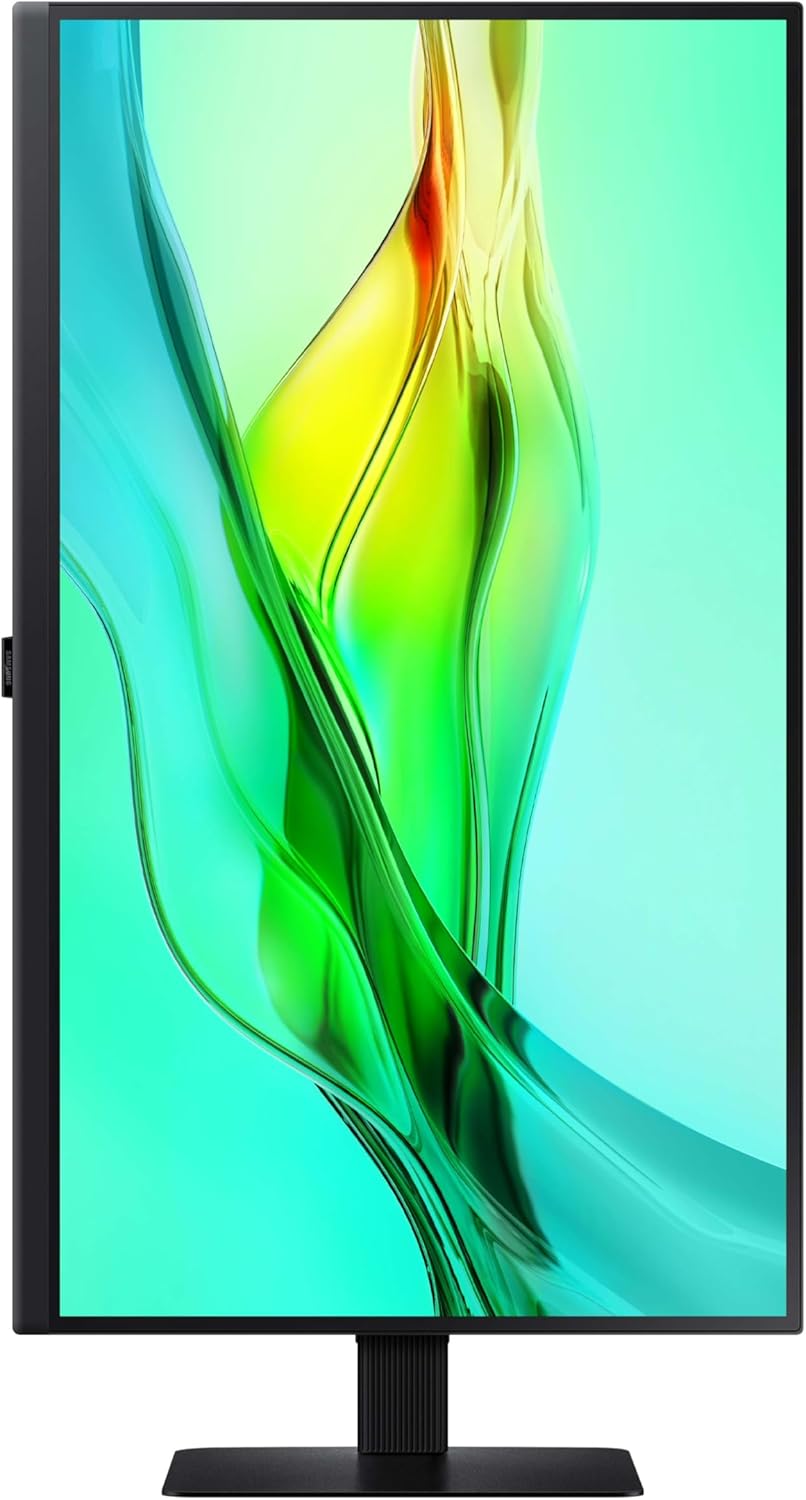 SAMSUNG 27" ViewFinity S6 (S60UD) Series QHD High Resolution Computer Monitor, 100Hz, HDR10, USB-C, Built-In LAN Port, Daisy Chain Support, Easy Setup, Height Adjustable Stand, LS27D606UANXGO, 2024